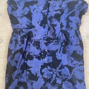 Stylish Blue and Black Women's Dress